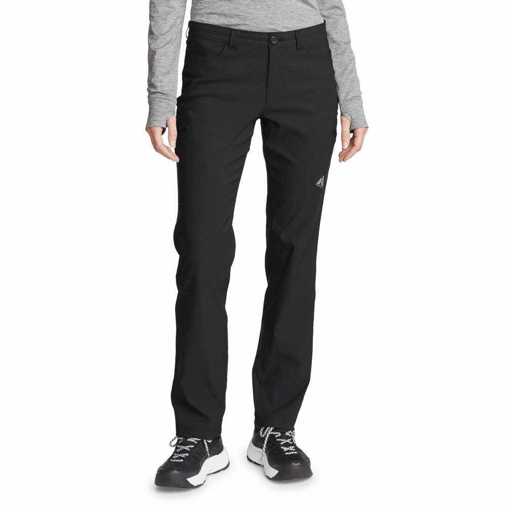 Eddie Bauer First Ascent Guide Pro Pants Women's Size 10 Black Nylon 32" Inseam